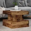 Image de vidaXL Table basse avec lumiÃ¨res LED vieux bois 50x50x40 cm