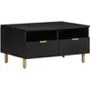 Image de vidaXL Table basse noir 80x54x40 cm bois d'ingÃ©nierie
