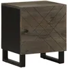 Image de vidaXL Table de chevet noir 40x33x46 cm bois de manguier solide