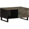 Image de vidaXL Table basse noir 80x50x40 cm bois massif de manguier