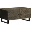 Image de vidaXL Table basse noir 80x50x40 cm bois massif de manguier