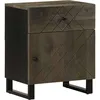 Image de vidaXL Table de chevet noir 50x33x60 cm bois de manguier massif