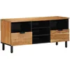Image de Buffet Tv Vidaxl 100x33,5x46 Cm En Bois Massif D'acacia