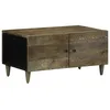Image de vidaXL Table basse gris clair 80x50x40 cm bois de manguier massif