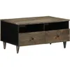Image de vidaXL Table basse gris clair 80x54x40 cm bois massif de manguier