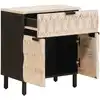 Image de vidaXL Cabinet de chevet Blanc 50 x 33 x 60 cm Bois de mangue massif