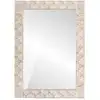 Image de vidaXL Miroir de salle de bain Uni Finition Lavage Blanc