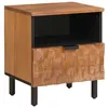 Image de vidaXL Cabinet de chevet avec tiroir 2 pcs Marron 40 x 33 x 46 cm