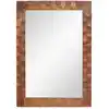 Image de vidaXL Miroir de salle de bain Uni Finition Acacia Brun