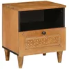 Image de vidaXL Table de chevet avec tiroir Marron clair 40 x 33 x 46 cm