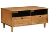 Image de vidaXL Table basse avec tiroir Marron clair 80 x 54 x 40 cm
