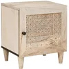 Image de vidaXL Table de chevet Beige 40 x 33 x 46 cm bois de manguier massif