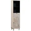 Image de vidaXL Cabinet de salle de bain avec tiroir Blanc 38 x 33.5 x 160 cm