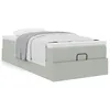 Image de vidaXL Cadre de lit ottoman et matelas gris clair 100x200 cm velours