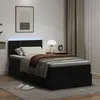 Image de VidaXL Cadre de lit ottoman avec matelas noir 90x200 cm similicuir