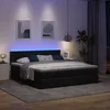 Image de VidaXL Cadre de lit ottoman avec matelas noir 180x200cm tissu