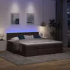 Image de VidaXL Cadre de lit ottoman avec matelas marron foncÃ© 180x200 cm tissu