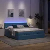 Image de VidaXL Cadre de lit ottoman avec matelas bleu foncÃ© 160x200 cm velours