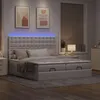 Image de VidaXL Cadre de lit ottoman avec matelas taupe 180x200 cm tissu