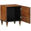 Image de Tables de chevet vidaXL Marron miel avec accents dorÃ©s Bois massif Moyen