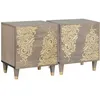 Image de vidaXL Cabinet de chevet 2 pcs Gris 40 x 33 x 46 cm