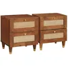 Image de Vidaxl Tables De Chevet Avec Tiroir 2 Pcs 40 X 33.5 X 46 Cm