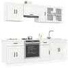 Image de vidaXL Ensemble d'armoires de cuisine 8 pcs Kalmar blanc brillant