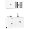 Image de vidaXL Ensemble d'armoires cuisine 4pcs Kalmar blanc bois d'ingÃ©nierie