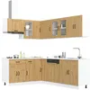 Image de vidaXL Ensemble d'armoires de cuisine 11 pcs Lucca bois d'ingÃ©nierie
