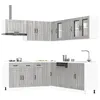 Image de vidaXL Ensemble d'armoires de cuisine 11 pcs Lucca bois d'ingÃ©nierie