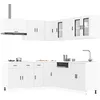 Image de vidaXL Ensemble d'armoires cuisine 11pcs Porto blanc bois d'ingÃ©nierie