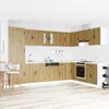 Image de Meuble De Cuisine Vidaxl """"Kalmar"""" Avec Doubles Ãviers En ChÃªne Artisan, Bois D'ingÃ©nierie