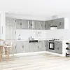 Image de Armoire de cuisine vidaXL """"Lucca"""" avec doubles lavabos en bois d'ingÃ©nierie gris bÃ©ton