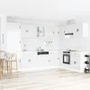 Image de Meuble sous lavabo vidaXL """"Porto"""" avec lavabo en haute brillance blanche 80x46x84,5 cm en bois d'ingÃ©nierie