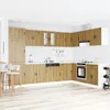 Image de Meuble Sous Ãvier Vidaxl """"Porto"""" Avec Ãvier ChÃªne Artisanal 80x46x84,5 Cm Bois D'ingÃ©nierie