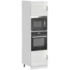 Image de vidaXL Armoires de four 2 pcs Lucca blanc brillant bois d'ingÃ©nierie