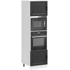 Image de vidaXL Armoires de four 2 pcs Porto noir bois d'ingÃ©nierie