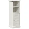Image de vidaXL Cabinet de salle de bain avec stockage Blanc 37 x 34 x 110 cm