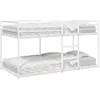 Image de VidaXL Lit superposÃ© sans matelas blanc 90x200 cm acier