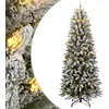 Image de vidaXL Sapin de NoÃ«l artificiel 150 LED et flocon de neige 120 cm