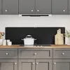 Image de vidaXL Dosserets de cuisine 2 pcs noir 70x50 cm verre trempÃ©