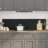 Image de vidaXL Dosserets de cuisine 2 pcs noir 80x40 cm verre trempÃ©