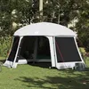 Image de Vidaxl Tente Piscine Toit Amovible Parois Maille Gris 512x458 Cm