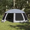 Image de Vidaxl Tente Piscine Toit Amovible Parois Maille Gris 612x612 Cm