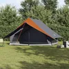 Image de Vidaxl Tente Familiale 7-Personnes Grise Et Orange Polyester 7-Personnes