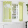 Image de Vidaxl Rideaux En Voile Avec ?illets 2 Pcs Vert Pomme 140x175 Cm