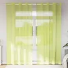 Image de Vidaxl Rideaux En Voile Avec ?illets 2 Pcs Vert Pomme 140x225 Cm
