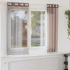 Image de Vidaxl Rideaux En Voile Avec ?illets 2 Pcs Marron 140x140 Cm