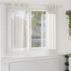 Image de Vidaxl Rideaux En Voile Avec ?illets 2 Pcs CrÃ¨me 140x175 Cm