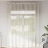 Image de Vidaxl Rideaux En Voile Avec ?illets 2 Pcs CrÃ¨me 140x260 Cm